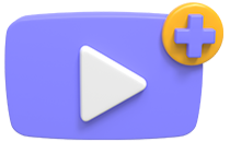 Youtube icon with + symbol